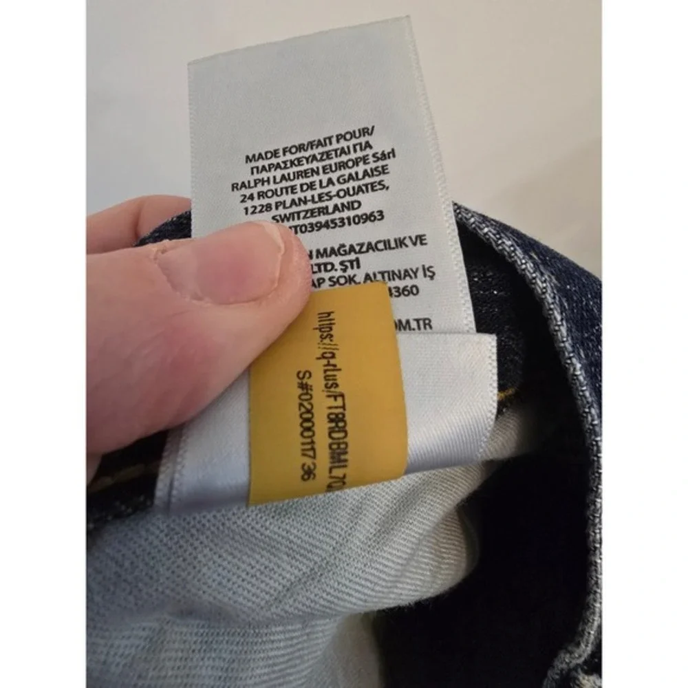 Polo Ralph Lauren Mens Classic Fit Blue‎ Denim Jeans Medium Wash 36x32